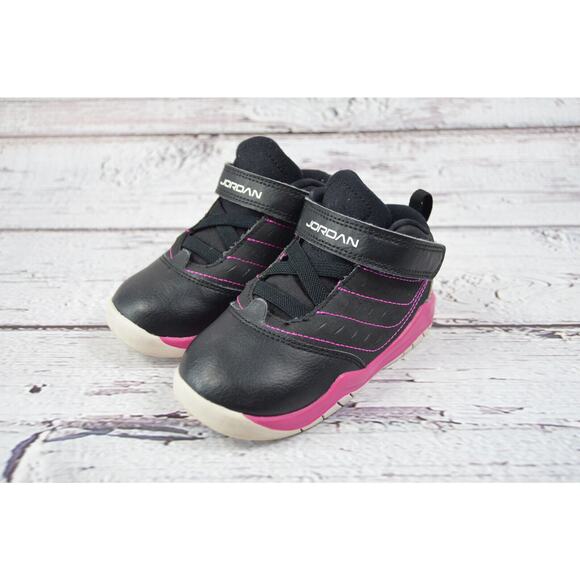 Nike Jordan Velocity Toddler Basketball Sneakers Black & Pink Size 7C Pre-Owned - Picture 3 of 10